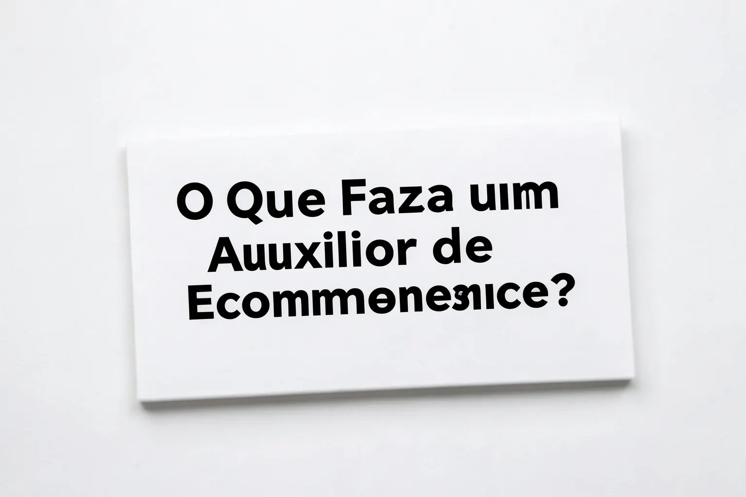 O Que Faz um Auxiliar de E-commerce?